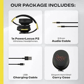 PowerLocus P2 Headphones & Earbuds Black New