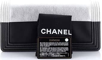 Chanel Boy Clutch Women's bags Small Black Calfskin New