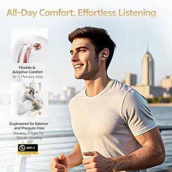 QCY Crossky C30S Headphones & Earbuds Silver New