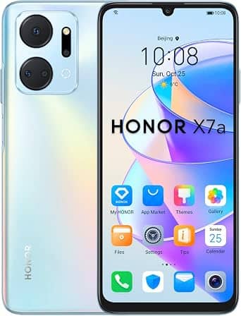Honor X7a Cell Phones Silver 128GB Unlocked New