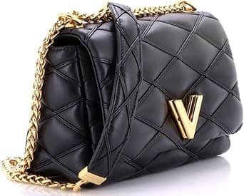 Louis Vuitton GO-14 Shoulder Bag Women's bags MM Black Malletage Patent Leather New