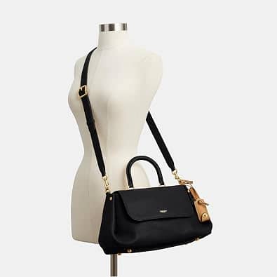 Coach Rogue Top Handle Women's bags Black Regenerative Leather New