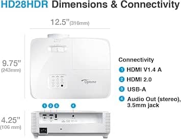 Optoma HD28HDR Projectors New