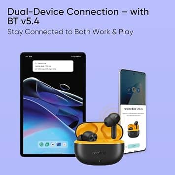 realme T200 Lite Headphones & Earbuds Purple New