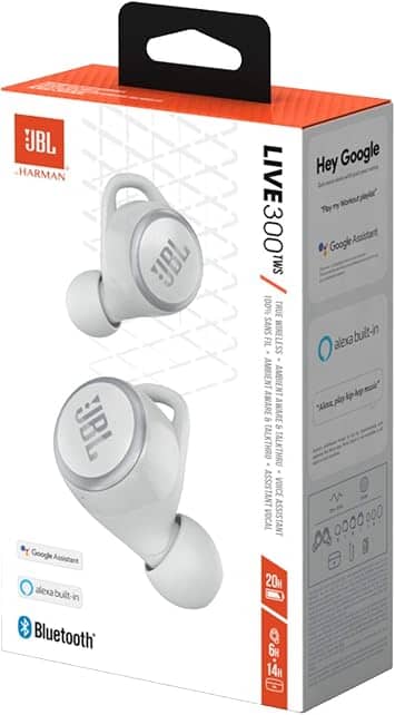 JBL LIVE 300 Headphones & Earbuds White New