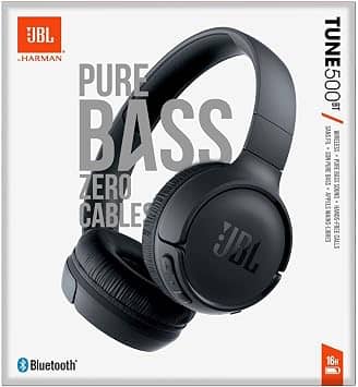 JBL Tune 500BT Headphones & Earbuds Black New