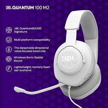 JBL Quantum 100M2 Headphones & Earbuds White New