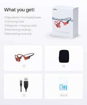 Shokz OpenSwim Pro Headphones & Earbuds White New