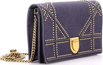 Dior Diorama Crossbody Women's bags Unspecified Navy Blue Denim Antique Gold New