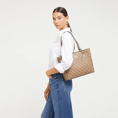Guess Noelle Tote Women's bags Small Unspecified Saffiano Faux Leather New