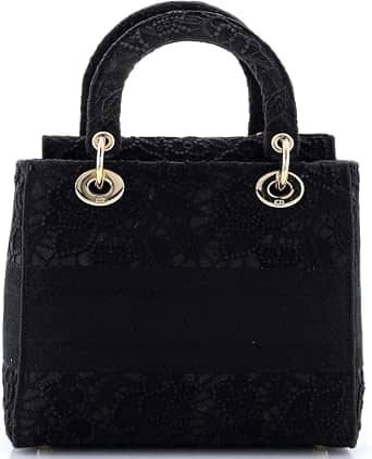 Dior Lady D-Lite Top Handle Women's bags Mini Powder Pink Canvas Gold New