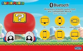 eKids B18 Headphones & Earbuds Mario New