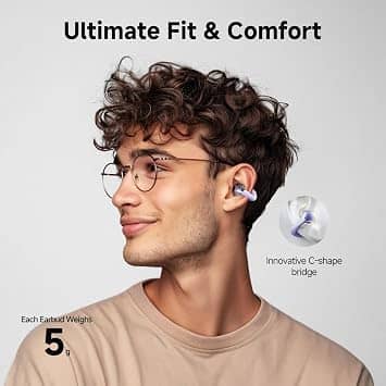 QCY Crossky C30 Headphones & Earbuds Black New