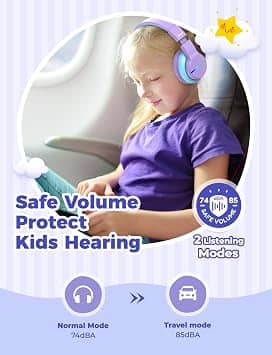 iClever BTH12-Purple Headphones & Earbuds New