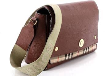 Burberry Note Crossbody Women's bags Medium Brown Canvas New
