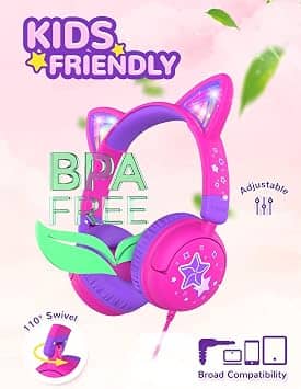 iClever HS14 Headphones & Earbuds Pink New