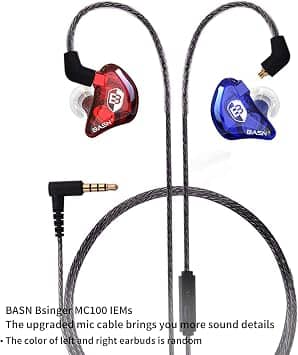 BASN MC100 Headphones & Earbuds Blue New