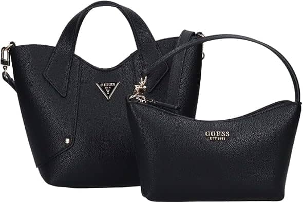Guess Darcy Shoulder Bag Women's bags Large Black Faux Leather New