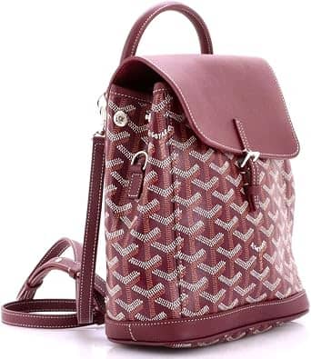 Goyard Alpin Backpack Women's bags Mini Burgundy Coated Canvas New