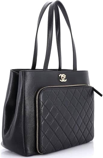 Chanel Business Affinity Tote Women's bags Large Black Quilted New