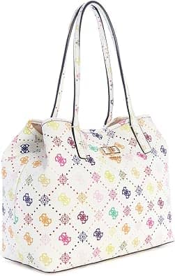 Guess Emelie Tote Women's bags Mini White Faux Leather New