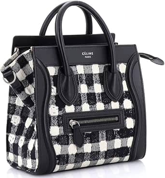 Celine Luggage Tote Women's bags Nano Black Tweed New
