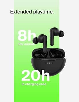 Belkin SoundForm Rhythm Headphones & Earbuds White New