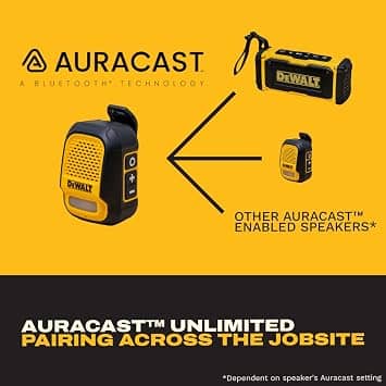 DEWALT Wearable Bluetooth Speaker Pro Max Portable Bluetooth Speakers Mix New