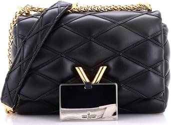 Louis Vuitton GO-14 Shoulder Bag Women's bags MM Black Malletage Patent Leather New