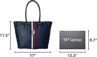 Tommy Hilfiger Jaden Tote Women's bags Large Gold Signature Monogram New