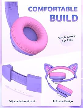 iClever Meow Jelly Headphones & Earbuds Purple New