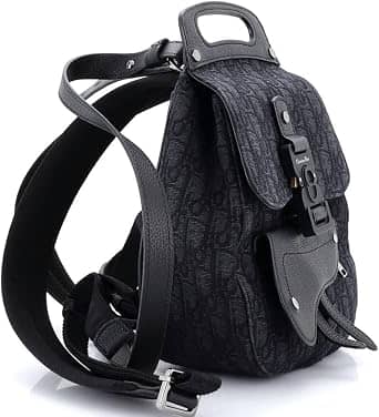 Dior Saddle Backpack Women's bags Unspecified Canvas Black New