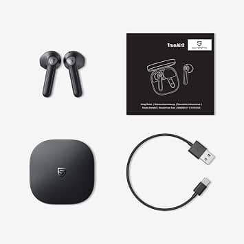 SoundPEATS TrueAir2 Headphones & Earbuds Black New