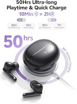 QCY MeloBuds N70 Headphones & Earbuds Purple New