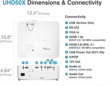 Optoma UHD50X Projectors New
