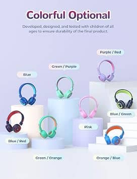 iClever BTH02 Headphones & Earbuds Purple New