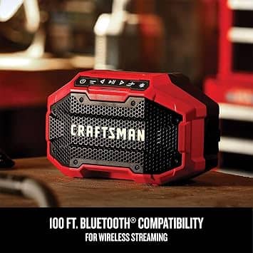 CRAFTSMAN CMCR001B Portable Bluetooth Speakers Mix New