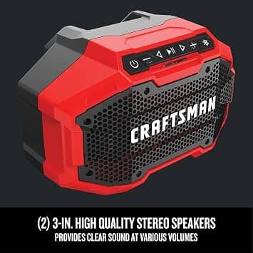 CRAFTSMAN CMCR001B Portable Bluetooth Speakers Mix New