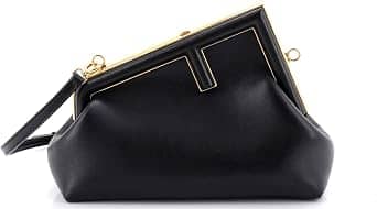 Fendi Fendi First Shoulder Bag Women's bags Small Black Leather New