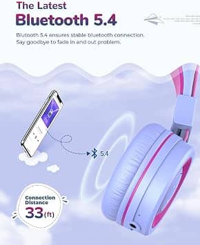 iClever BTH02 Headphones & Earbuds Purple New