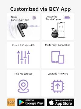 QCY MeloBuds N70 Headphones & Earbuds Purple New