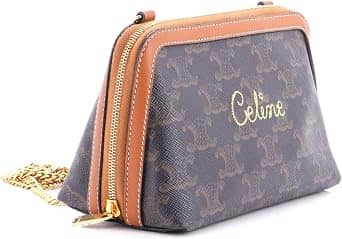Celine Triomphe Clutch Women's bags Unspecified Brown Embroidered Triomphe New