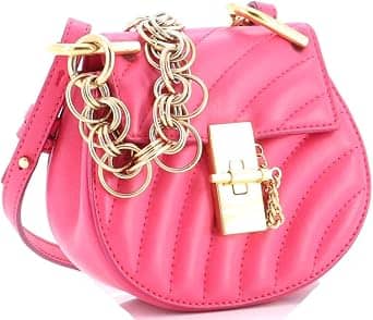 Chloé Drew Bijou Crossbody Women's bags Nano Cement Pink Quilted Leather New