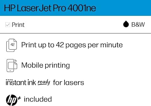 HP LaserJet Pro 4001ne Printers New