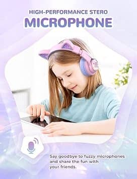 iClever Meow Macaron Headphones & Earbuds Pink New