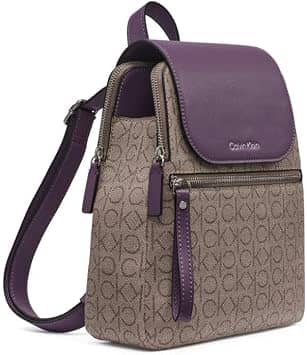 Calvin Klein Elaine Backpack Women's bags Khaki Signature New