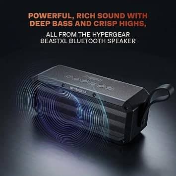 HyperGear BeastXL Portable Bluetooth Speakers Black New