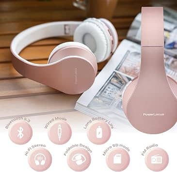 PowerLocus P1 Headphones & Earbuds Gold New