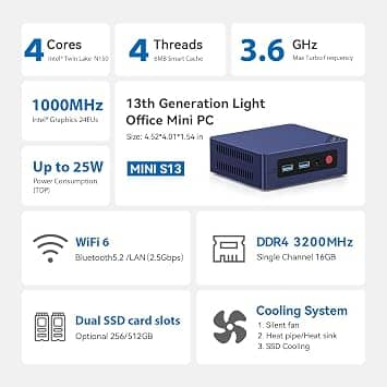 Beelink MINI S13 Computers New
