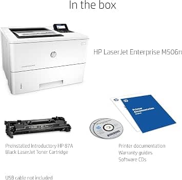 HP LaserJet Enterprise M506dn Monochrome Printers Refurbished - Excellent